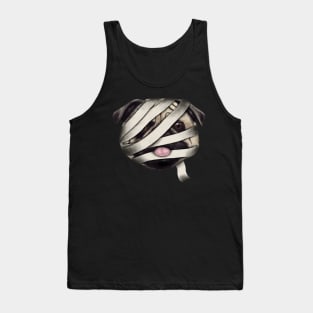 Funny Halloween Mummy Pug Tank Top